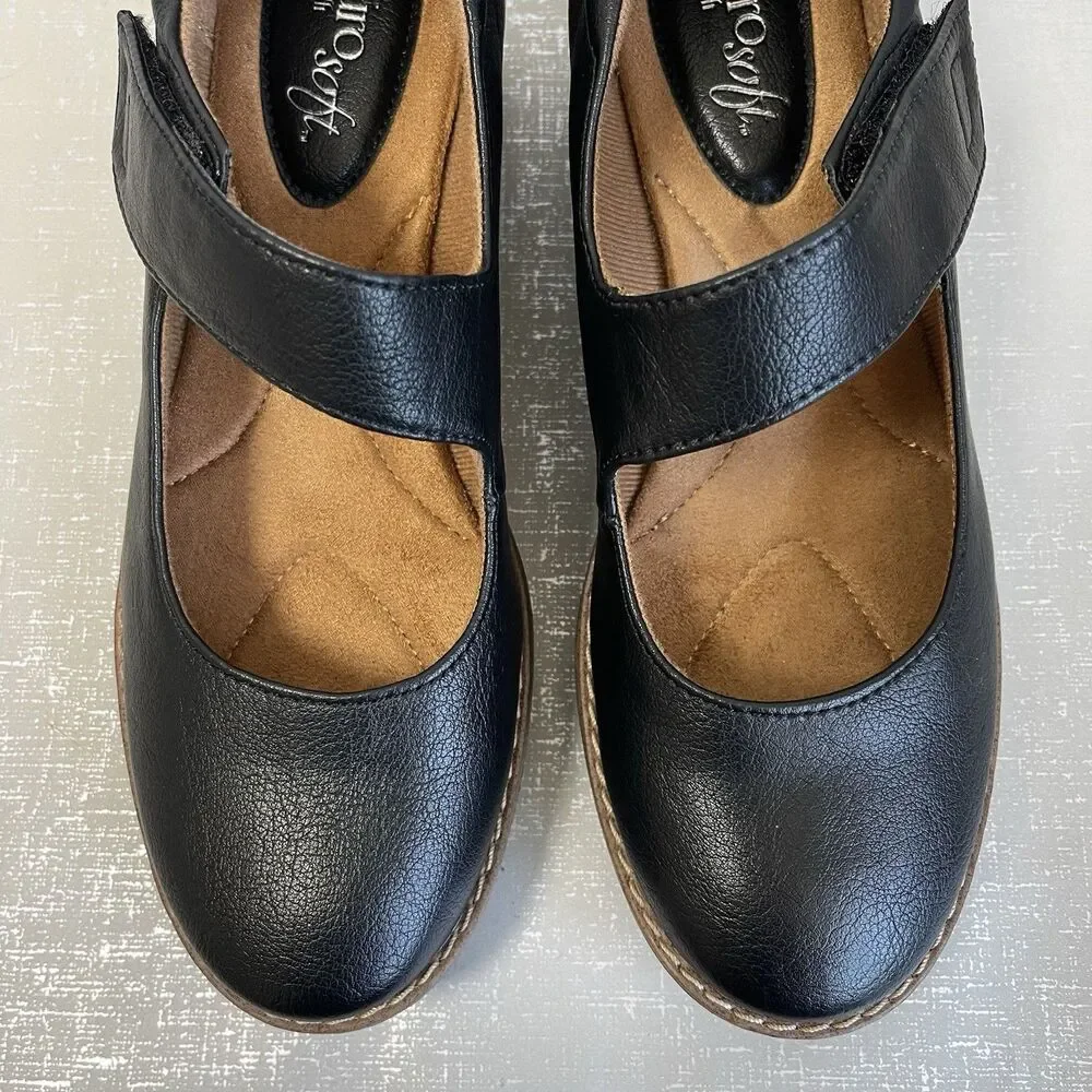 Eurosoft by‎ Sofft Women's Franlee Wedge Mary Jane Shoes 8M Preppy Comfort